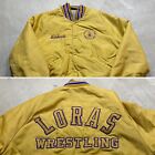 Vintage Loras College Wrestling Jacket Varsity Duhawks L Bomber 80s Iowa