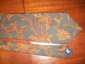 Burberry's of London hand swen silk tie floral navy - Picture 1 of 1