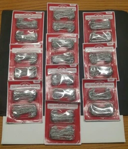 Lot of 10 2 1/2" 150 Count CHRISTMAS ORNAMENT HOOKS Silver Wire 1500 Total - Picture 1 of 2