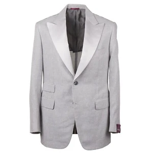 Sartoria Partenopea Slim-Fit Light Gray Fresco Dinner Jacket 42R (Eu 52) Tuxedo - Picture 1 of 10