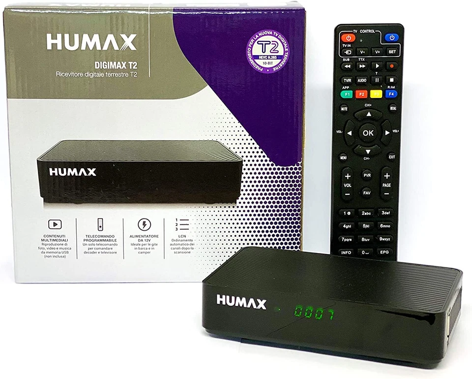 Humax 9-00142 - DVB-T2 HD-2022T2 Digimax T2 Decoder Digitale - Immagine 1 di 1