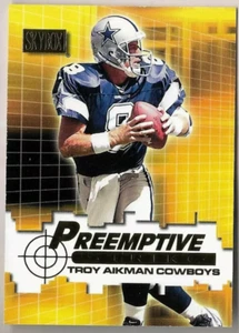 TROY AIKMAN HoF DALLAS COWBOYS 2000 FLEER/SKYBOX Preemptive CARD# 8 OF 15 P - Picture 1 of 2