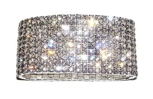 BRACELET ST Stretch Ten 10-Row Massive Brilliance CLEAR RHINESTONES - Picture 1 of 1