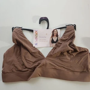 Joyspun Plunge Bralette Super-Soft Adjustable Straps Brown XXL NWT - Picture 1 of 7