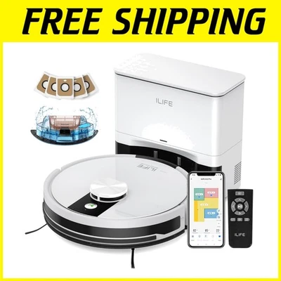 Smart Robot Vacuum and Mop Combo with Self-Emptying Station - Image 1 of 4