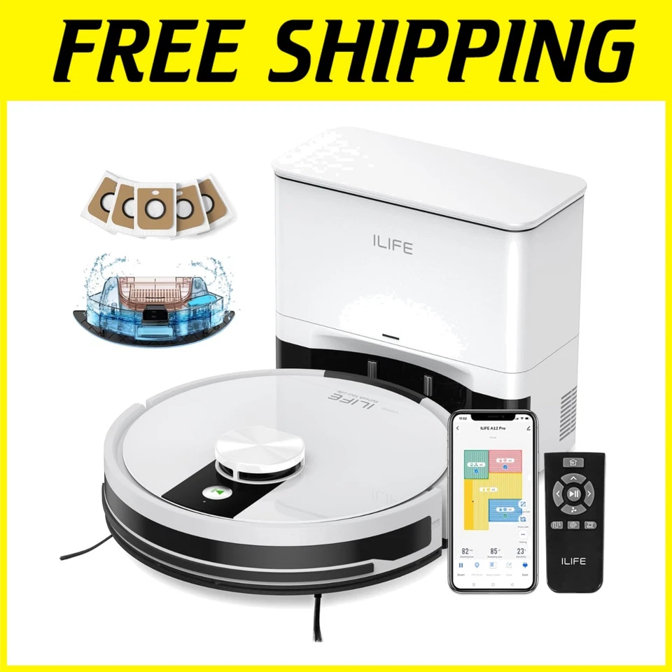 Smart Robot Vacuum and Mop Combo with Self-Emptying Station - Image 1 of 4