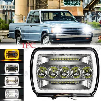 Faro LED alto/bajo para camioneta Mazda B2000 B2200 B2600 RX-7 H6054 negro 7x6 pulgadas Foto 1 de 4