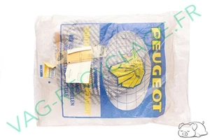 ♻️Housse appuie-tête tricot blanc bleu 8929-64 Peugeot neuve NOS - Imagen 1 de 3