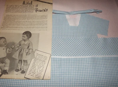 KIT découpé VETEMENT,poupee,ancienne,Françoise MODES ET TRAVAUX OCTOBRE 1958 - Photo 1/2