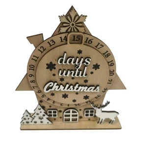 Ciondolo decorativo conto alla rovescia natalizio in legno tridimensionale - Foto 1 di 8