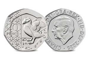 RARE NIFC 2025 UNC KING CHARLES III PUFFIN 20p COIN. TUE - Picture 1 of 8