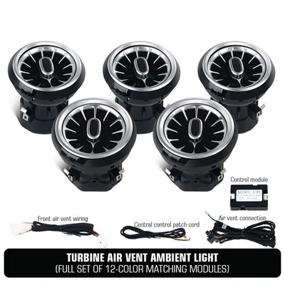 Luz ambiental LED de ventilación de aire para Mercedes Benz W117 CLA180 CLA200 CLA250 CLA45 5X Foto 1 de 4