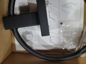 BWE Wandhalterung runder Handtuchring in schwarz A-91031-B - Bild 1 von 3