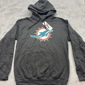 Miami Dolphins NFL Classic Hoodie Sweatshirt Men’s Size S Gray New - Picture 1 of 4
