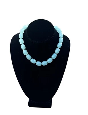 RLL Ralph Lauren Necklace Aqua Blue Bead Statement Chunky Designer Jewelry 16” - Image 1 of 4