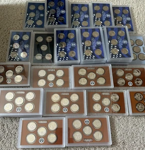 HUGE LOT 51 Sets of 1999-2020 U.S. Proof Statehood, ATB Quarter Sets - Picture 1 of 3