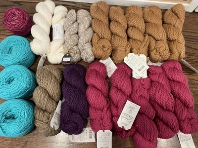 Lot High End yarns Alpaca Wool Cashmere Organic Cotton 20 Skeins Amano Lotus - Image 1 of 4