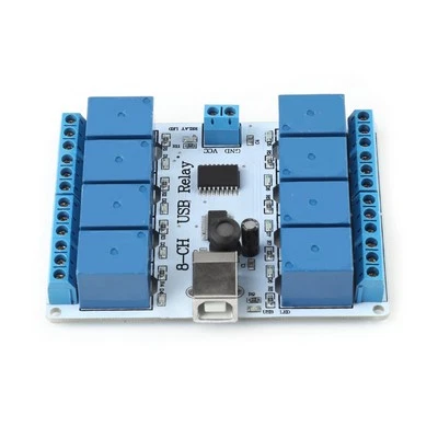 8-channel 12VDC USB Relay Board Module Controller For Automation Robotics❀ - Image 1 of 4