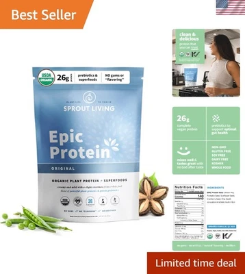 Gluten-Free Plant Protein Powder | 26g Complete Amino Acids, 1 lb Unflavored - Image 1 of 4