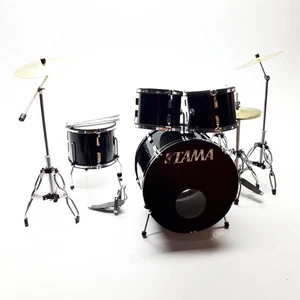 1/6 Miniature Drum Set Tama Style Metallica Black Rock Diorama Display Prop GIFT - Picture 1 of 2
