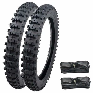 70/100-19 + 90/100-16 Knobby Tyre Tire Tube Pit BIKE TTR125 CRF150 KX100 DRZ125 - Picture 1 of 8