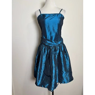 Amy Byer Girls Party Dress 16 Blue Gold Sparkle Dance Social Occasion - Image 1 of 4