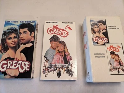 Grease Box Set VHS Grease Movies Grease 1 and Grease 2 VHS Tapes Foto 1 de 3