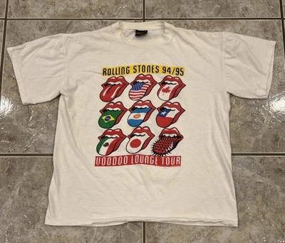 Vintage L Brockum Rolling Stones Voodoo Lounge World Tour 94/95 2 Sided T-shirt - Image 1 of 4