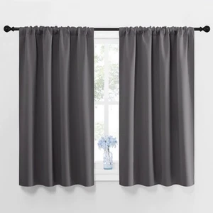 NICETOWN Grey Window Curtains for Bedroom - Home Decoration Thermal Insulated - Picture 1 of 10