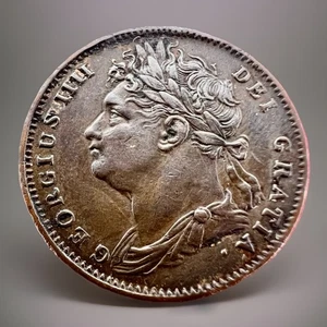 Moneta Fantasia Gran Bretagna Farthing George Ill! Doppia faccia! 7,41gr - Foto 1 di 3