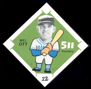 Tarjeta de club Laughlin MEL OTT New York Giants 300 .400 500 1980 - Imagen 1 de 1