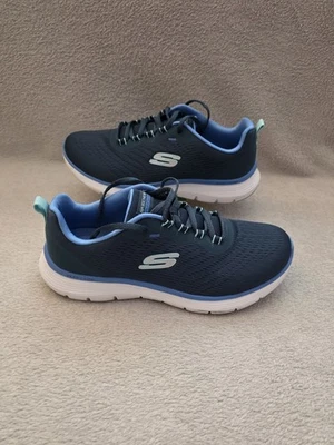 Skechers Flex Appeal 5.0 New Path Lace-Up Low-Top Navy Trainers Women's UK 7 - Image 1 of 4