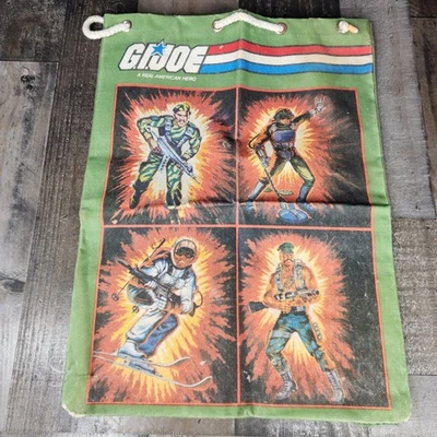 Bolso de Mano GI Joe A Real American Heroes 1983 De Colección Lona con Cordón Foto 1 de 4