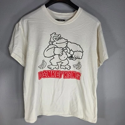 Camisa Donkey Kong Country Nintendo Para Hombre Grande Blanca Manga Corta Camiseta para Jugador Foto 1 de 4