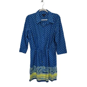 Vestido Camisa Cuello Lands End Talla Grande 100% Algodón Cachemira Abotonada. - Imagen 1 de 10