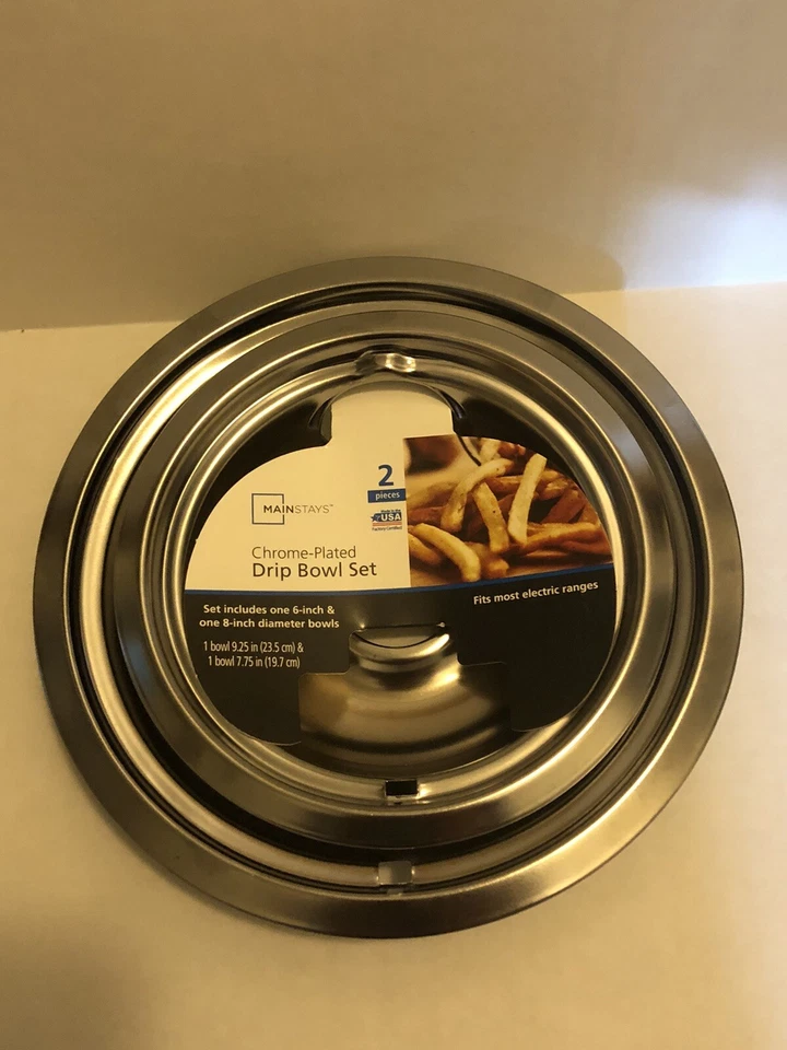 Cuenco de goteo cromado 6 y 8. Juego de pulgadas Foto 1 de 2