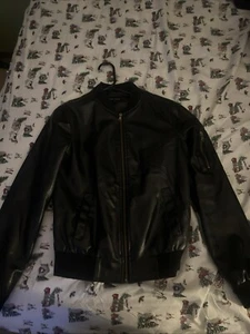 New Look Women’s Faux Leather Jacket Size S - Lightly Worn, Stylish & Trendy - Picture 1 of 4