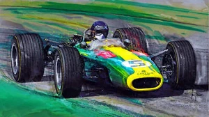 Lotus 49 Jim Clark World Champ 1967 Canvas Print - Picture 1 of 1