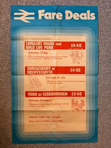 British Rail 1976 railway poster - Fare Deals/Longleat/Scarborough/York - Picture 1 of 1