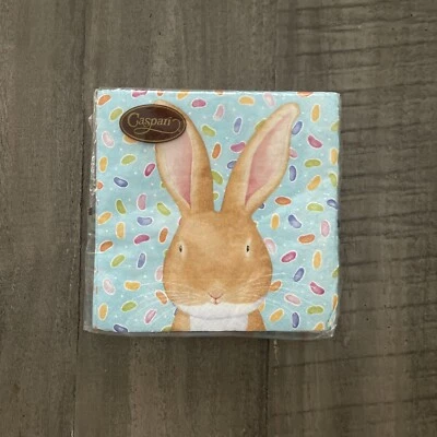 Упаковка из 20, Caspari Wabbit синий бумаги обед салфетки - совершенно новый - Изображение 1 из 2