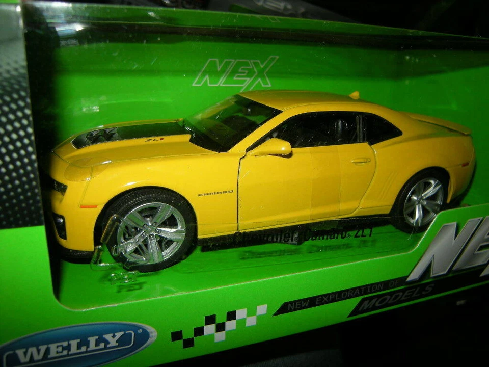 WELLY NEX MODELS 1:24  AUTO DIE CAST CHEVROLET CAMARO ZL1 GIALLO ART 29370 - Immagine 1 di 1