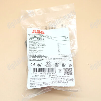 one New ABB CE3T-10R-11 Emergency Stop Pushbotton Switches Quality assurance - Image 1 of 4