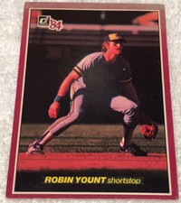 1984 Donruss Robin Yount Milwaukee Brewers Shortshop  Action All-Stars Jumbo #5