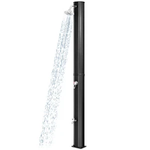 9.3 Gallon Outdoor Solar Heating Shower 7.2Ft Adjustable Shower Head W/Base - Picture 1 of 7