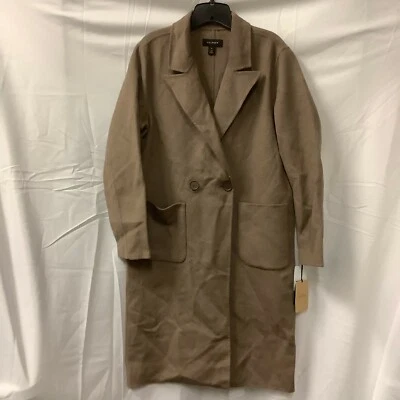 Abrigo halógeno para mujer marrón Shitake Nordstrom doble cara lana cómodo talla mediana Foto 1 de 4