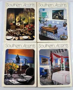Lot of 4 Vintage 1983 and 1984 Southern Accents Magazines Interior Design, Ads - Imagen 1 de 10