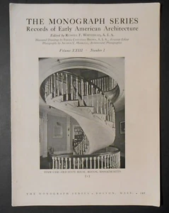 Historic Boston MA 1937 Whitehead Chouteau White Pine Monographs Vol XXIII No1 - Imagen 1 de 6