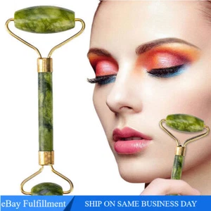 Women Jade Stone Slimming Face Massager Roller Spa Neck Body Facial Beauty Tool - Picture 1 of 20
