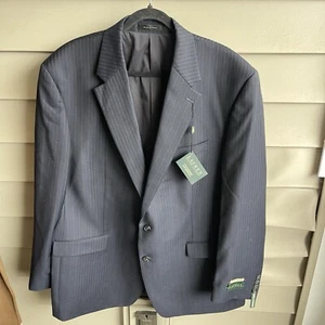 NWT Lauren Ralph Lauren Single Breasted 2 Buttons Pinstripe Suit Jacket 48 Long - Picture 1 of 10