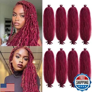 Marley Twist Braiding Hair Burgundy 24 Inch Springy Afro Twist Hair Kinky Twi - Picture 1 of 5